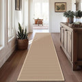 10ft Natural Jute Hallway Runner Rug Non Slip Washable, Rubber Backed Long Khaki Indoor Entryway Runner, Absorbent Kitchen Carpet Sink Rug
