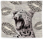 WNAGT Retro Trendy Leopard Tapestry Wall Hanging, Cheetah Leopard Room Decor, Vintage Funky Cheetah Print Lips Wall Blanket Decor for Girls Bedroom Dorm Apartment Home, 50x60 Inch