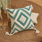lifein 18x18 Pillow Covers-Throw Pillow Cover Tufted Boho Jacquard Pillow Covers Farmhouse Decorative Pillow Cover Pillow Cases for Gift Couch Sofa Bed Chair Living Room Home Decor
