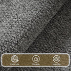 Softlife 4x6 Faux Jute Area Rug, Washable Rugs for Entryway Modern Farmhouse Non-Slip Accent Rug Floor Carpet for Dining Room Living Room Bedroom Kitchen Entryway, Grey