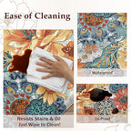 Boho Floral Kitchen Mats for Floor 2PCS Anti Fatigue Mats for Kitchen Floor Cushioned Non Slip Waterproof Memory Foam PVC Kitchen Rugs Set for Sink,Office,Laundry 17.3"x28"+17.3"x47"