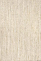 nuLOOM 12x18 Rigo Jute Hand Woven Area Rug, Off White, Solid Farmhouse Design, Natural Fiber, For Bedroom, Living Room, Dining Room, Hallway, Office, Kitchen, Entryway