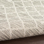 Nourison Home Positano Light Grey 9' x 12' Area Rug - Easy Clean, Non Shedding, Bed Room, Living Room, Dining Room, Kitchen (9' x 12')