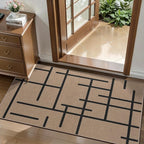 Tangsoo Modern Easy Jute Rug 2x4 Small Rugs for Entryway,Washable Thin Stripe Outdoor Door Mat,Non-Slip Indoor Floor Carpet Farmhouse Small Throw Mat for Kitchen Hallway Bedroom Front Porch