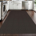 EARTHALL Washable Area Rug 4x6 Ft Non Slip Rugs for Entryway Braided Rubber Backed Bedroom Carpet Cotton Entry Rug Woven Floor Carpets for Bedroom Dining Room Living Room, Taupe/Coffee