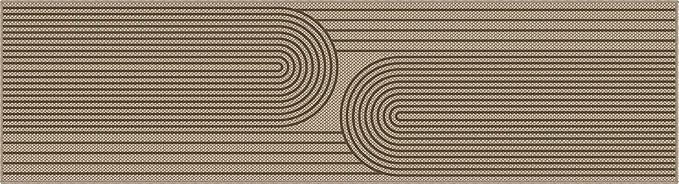 2x8 Kitchen Runner Rug for Hallways Outdoor Rug Easy Jute Rug Washable Low-Pile Non-Slip Area Rug Indoor Outdoor Carpet for Bedside Laundry Entryway Porch Door Mat Boho Brown Rainbow Floor Mats