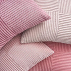 Topfinel Pink Throw Pillow Covers 18x18 Set of 4,Double-Design Decorative Throw Pillow Covers,Dustypink Soft Corduroy Home Decor Cushion Cases for Couch Living Room Bedroom and Sofa(45 * 45 cm)