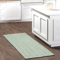 Nuloom Rigo Handmade, Green, 2'6" x 6', Hand Woven, Farmhouse, Jute, Soft and Textured, High Traffic, Stain Resistant, Easy Clean, Durable Area Rug for Bedroom, Living Room, Dining, Den, Foyer