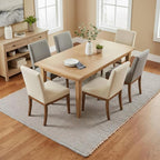 Light Gray 6x9 Handwoven Jute Cotton Area Rug – Reversible Natural Fiber Rug for Living Room, Bedroom and Dining Rooms