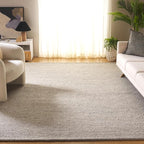 SAFAVIEH Area Rug 8x10 - Natura Collection - Large - Grey & Ivory, Handmade Wool Blend, Textured Design, Ideal for Living Room, Bedroom, Dining Space (NAT425F)