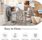 RUGSURE Washable Area Rugs - Perfect for Living Room, Bedroom, Kids Room, Nursery - Stain & Water Resistant Non-Slip, Pet & Child Friendly, Vintage Tribal Area Rugs (Ivory, 2'6'' x 8')