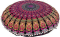 32" Purple Mandala Floor Pillow Cushion Seating Throw Cover Hippie Decorative Bohemian Ottoman Poufs, Pom Pom Pillow Cases,Boho Indian