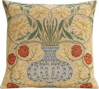 Charlotte Home Furnishings Throw Pillow Covers Decorative Boho Pillow Covers for Couch Living Room Yellow Rose Square Cushion Cases 18x18 in European Cotton Jacquard Woven for Cozy Bedroom Decor