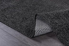 CAMILSON Easy Jute Rug 9x12, Indoor Outdoor Dark Gray Black Farmhouse Area Rugs for Living Room Patio and Kitchen Rug Solid Boho Woven Design Easy-Cleaning Washable Outside Carpet Alfombras (9 x 12)