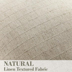 12x20 Linen Pillow Covers Natural Beige Pack of 2 Farmhouse Boho Neutral Accents Striped Textured Rectangular Lumbar Decorative Throw Pillow Cases for Living Room Couch Bed Home Decor