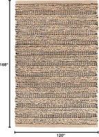 Dash and Albert Simba Black Handwoven Jute Rug, 9.5 X 13.5 Feet, Black Solid Pattern - Premium Luxury Hotel Quality Soft Breathable Hypoallergenic Machine Washable Easy Care All Season Comfortable