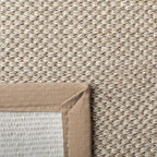SAFAVIEH Area Rug 10x14 - Natural Fiber Collection - Large - Marble & Linen Color, Sisal, Woven Design with Border (NF143B)