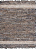 SAFAVIEH Area Rug 8x10 - Cape Cod Collection - Large - Navy & Beige, Handmade Denim & Jute, Ideal for Living Room, Bedroom, Office, Dining Space (CAP153N)