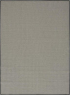 Nourison Home Courtyard Black White 5' x 7' Area Rug - Easy Clean, Non Shedding, Bed Room, Living Room, Dining Room, Kitchen (5' x 7')