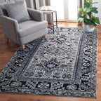 SAFAVIEH Area Rug 4x6 - Vintage Hamadan Collection - Light Grey & Dark Grey, Traditional Persian Design, Non-Shedding & Easy to Clean, Ideal for Living Room, Bedroom, Dining Space (VTH211F)