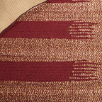 SAFAVIEH Natural Fiber Collection Area Rug - 7' Square, Natural & Rust, Handmade Jute & Cotton, Ideal for Living Room, Bedroom, Dining Space (NF124P)