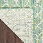 Nourison Home Positano Blue Green 6' x 9' Area Rug - Easy Clean, Non Shedding, Bed Room, Living Room, Dining Room, Kitchen (6' x 9')