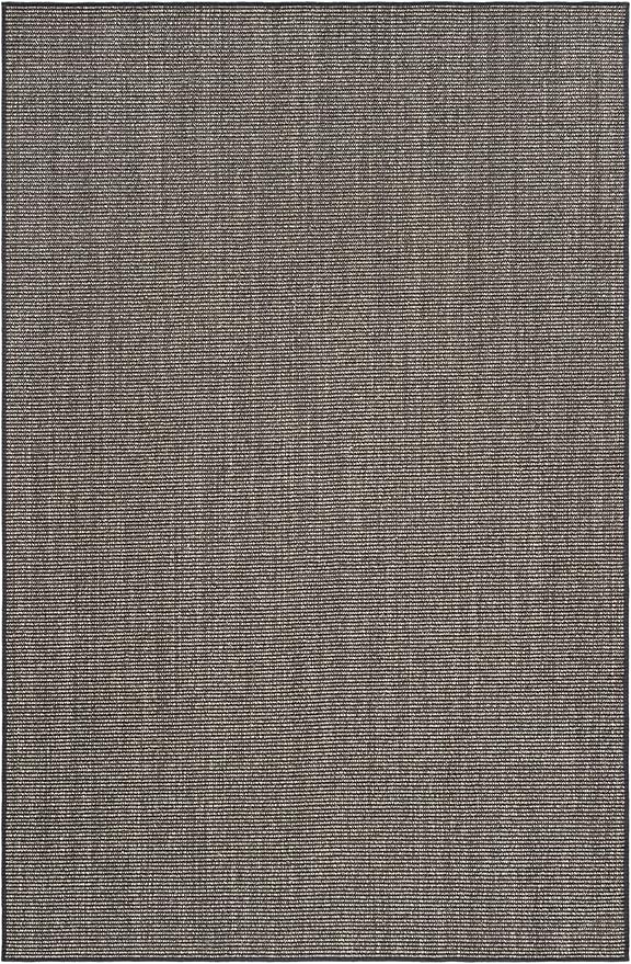 Martha Stewart x SAFAVIEH Area Rug Collection - 5' x 8', Charcoal, Sisal & Jute, Farmhouse Style, Ideal for Living Room, Bedroom, Office, Dining Space (MSR9501F)