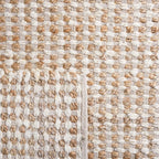 SAFAVIEH Natura Collection Area Rug - 5' x 8', Beige & Ivory, Handmade Flat Weave Wool & Jute, Ideal for High Traffic Areas in Living Room, Bedroom (NAT349B)