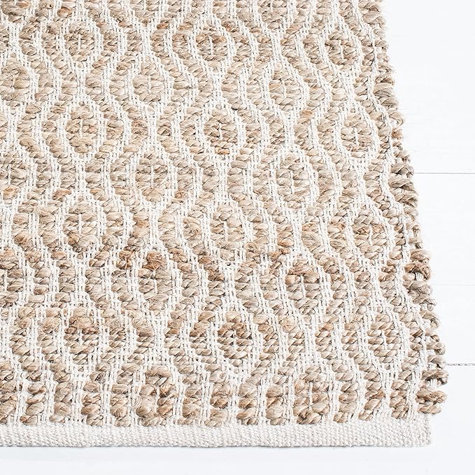 SAFAVIEH Cape Cod Collection Area Rug - 6' x 9', Natural, Handmade Flat Weave Jute, Ideal for High Traffic Areas in Living Room, Bedroom (CAP821I)