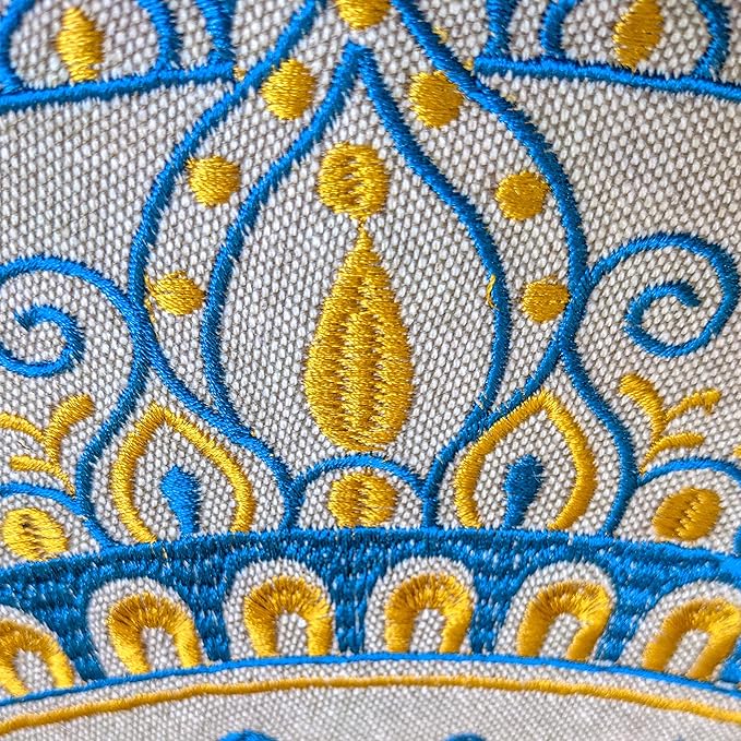 Boho Floor Pillow Cover Round Moroccan Large Pouf Ottoman Room Décor Cushion for Meditation Yoga and Boho Chic Bohemian Furniture Perfect for Living Room, Bedroom, Nursary or Children Room Unstuffed