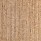 Unique Loom Braided Jute Collection Area Rug - Dhaka (8' Square, Natural)