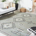 SAFAVIEH Area Rug 8x10 - Kilim Collection - Large - Blue & Black, Flat Weave Jute Design, Ideal for Living Room, Bedroom, Office, Dining Space (KLM762M)