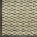 Nourison Home Courtyard Green 9' x 12' Area Rug - Easy Clean, Non Shedding, Bed Room, Living Room, Dining Room, Kitchen (9' x 12')