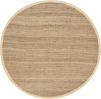 SAFAVIEH Natural Fiber Collection Area Rug - 7' Round, Natural, Handmade Farmhouse Jute, Ideal for High Traffic Areas in Living Room, Bedroom (NF732A)