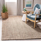 SAFAVIEH Natural Fiber Collection Area Rug - 5' x 8', Grey, Handmade Farmhouse Country Boho Rustic Jute, Ideal for High Traffic Areas in Living Room, Bedroom (NF808F)