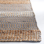 SAFAVIEH Natural Fiber Collection Accent Rug - 3' x 5', Grey & Natural, Handmade Flat Weave Stripe Jute & Cotton, Ideal for High Traffic Areas in Entryway, Living Room, Bedroom (NFB652F)