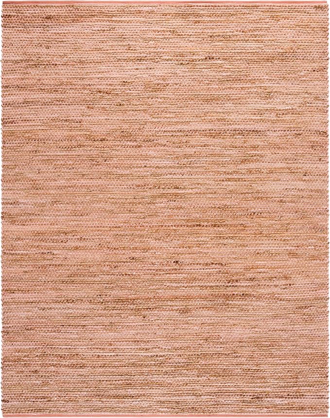 SAFAVIEH Area Rug 6x9 - Cape Cod Collection - Pink & Natural, Handmade Jute & Cotton, Ideal for Living Room, Bedroom, Dining Space (CAP236U)