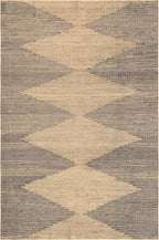 Nuloom Dori Natural/Grey, 5' x 8', Geometric, Recycled Polyester, Soft and Textured, High Traffic, Stain Resistant, Easy Clean, Durable Washable Runner for Bedroom, Living Room, Dining, Den, Foyer