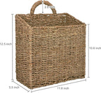 MyGift Wall Basket Hanging Storage Basket, Large Decorative Baskets, Magazine and Mail Organizer Basket 12.5 Inch