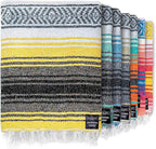 Benevolence LA Authentic Handwoven Mexican Blanket | Yoga Blankets, Outdoor, Picnic, Beach, Camping | Equestrian Saddle | Serape 50x70 inches - Sunshine, Pack of 1