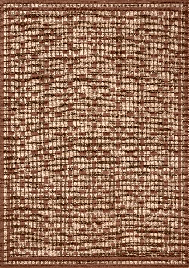 Loloi Chris Loves Julia Judy Collection JUD-07 Natural/Spice 5'-0" x 7'-6" Area Rug