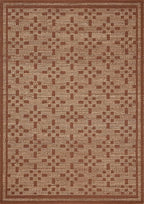 Loloi Chris Loves Julia Judy Collection JUD-07 Natural/Spice 2'-6" x 7'-6" Runner Rug
