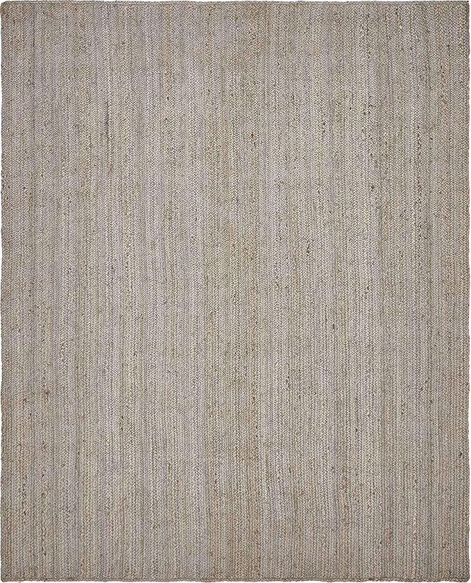 Unique Loom Braided Jute Collection Area Rug - Dhaka (8' x 10' Rectangle, Gray)