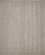 Unique Loom Braided Jute Collection Area Rug - Dhaka (8' x 10' Rectangle, Gray)