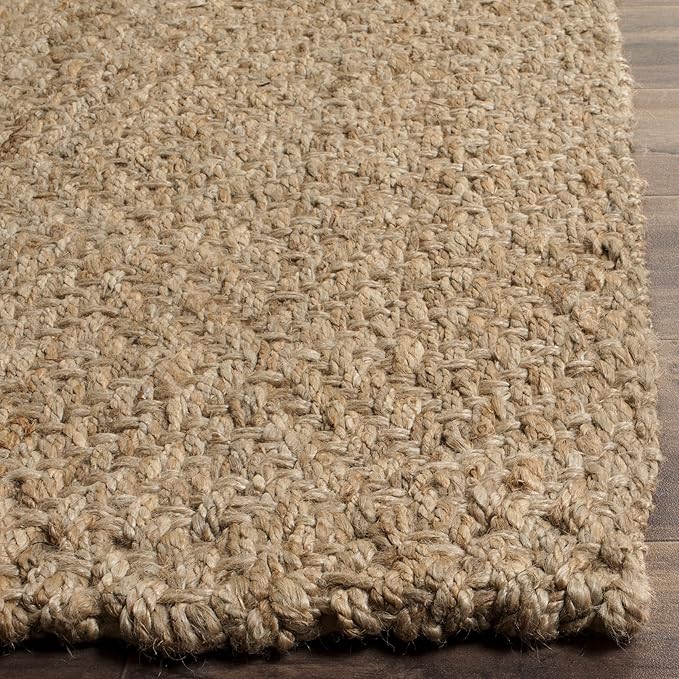 SAFAVIEH Natural Fiber Collection Accent Rug - 4' x 6', Natural & Natural, Handmade Jute, Ideal for High Traffic Areas in Entryway, Living Room, Bedroom (NF181A)