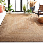 SAFAVIEH Area Rug 10x14 - Cape Cod Collection - Large - Natural Brown, Handmade Braided Flat Weave Jute (CAP252A)