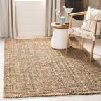 SAFAVIEH Area Rug 2x3 - Natural Fiber Collection - Natural Brown, Handmade Jute, Farmhouse Style, Chunky Textured Thick Pile (NF447A)