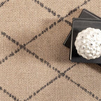 nuLOOM 9' x 12' Easy-Jute Area Rug, Machine Washable, Non-Slip, for Living Room Bedroom Kids Room Nursery Home Decor, Geometric Natural