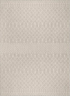 Nourison Home Positano Light Grey 9' x 12' Area Rug - Easy Clean, Non Shedding, Bed Room, Living Room, Dining Room, Kitchen (9' x 12')