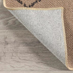 nuLOOM 9' x 12' Easy-Jute Area Rug, Machine Washable, Non-Slip, for Living Room Bedroom Kids Room Nursery Home Decor, Geometric Natural